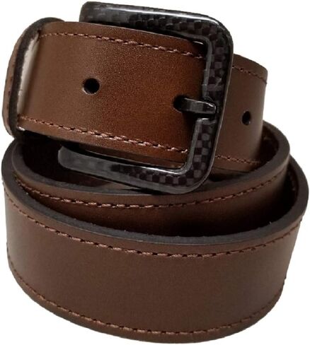 Ferrer Men Leather Leather Free Belt: Carbon Carbon Carbon in Saudi Arabia