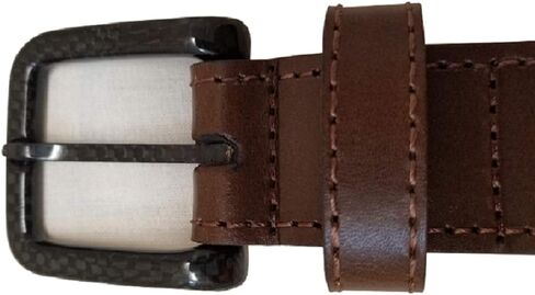 Ferrer Men Leather Leather Free Belt: Carbon Carbon Carbon in Saudi Arabia