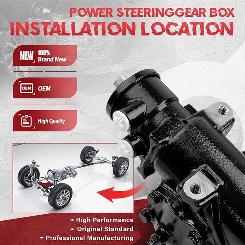 Power Steering Gearbox Gear Box Compatible with Chevrolet Tahoe, C1500/C2500 Suburban, C3500HD, K1500/K2500 Suburban & Dodge Ram 1500 2500 & GMC C1500 Suburban, K3500, Replace OE 5083894AA S-10300037 in Saudi Arabia