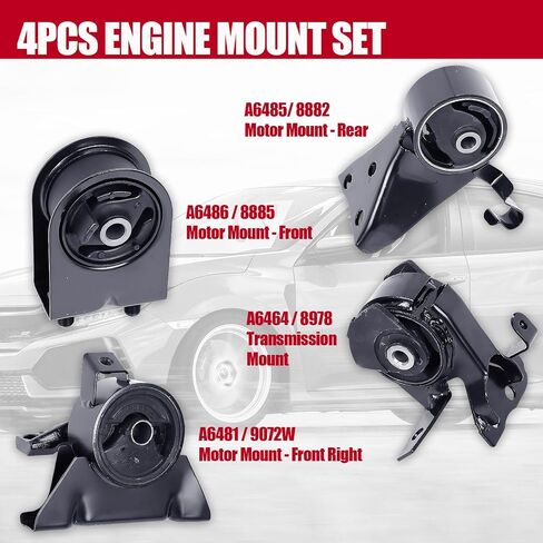 Engine Motor Mount Compatible with Fits 04-09 Mazda 3, 2.0L/2.3L(No Turbo)06-10 Mazda 5, 2.3L 4 PCS set A4404 A4405 A4418 A5312 in Saudi Arabia