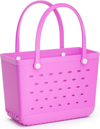 WOOWAVE Beach Bag Rubber Tote, Waterproof Sandproof Open Hand Bag for Swim Pool Beach Travel in Saudi Arabia