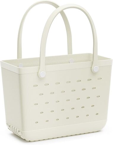 WOOWAVE Beach Bag Rubber Tote, Waterproof Sandproof Open Hand Bag for Swim Pool Beach Travel in Saudi Arabia