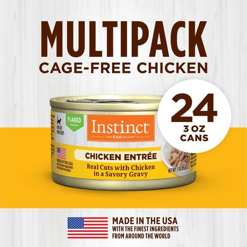 Instinct Flaked Chicken Entrée Wet Cat Food - 5.5 Ounces, 12 Pack in Saudi Arabia