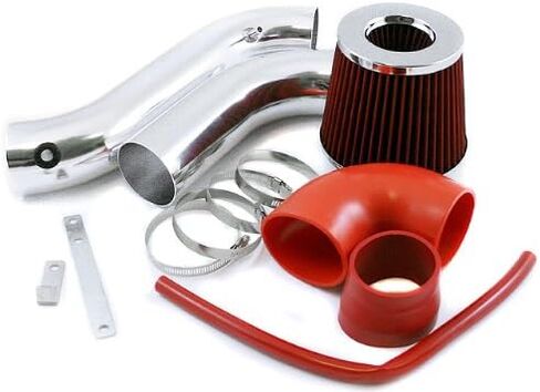 ST Racing 3 "Red Air Countake Kit + مرشح متوافق مع 06-09 متوافق مع Dodge Charger 05-08 Magnum 08-10 Challenger 3.5L V6 in Kuwait