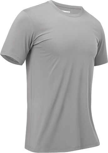 Magcomsen Men Short Sleeve Upf 50+ قمصان سريعة الجافة الرياضية Tshirt الجري تجريب الصالة الرياضية المشي لمسافات طويلة صيد الطفح الجلدي in Kuwait