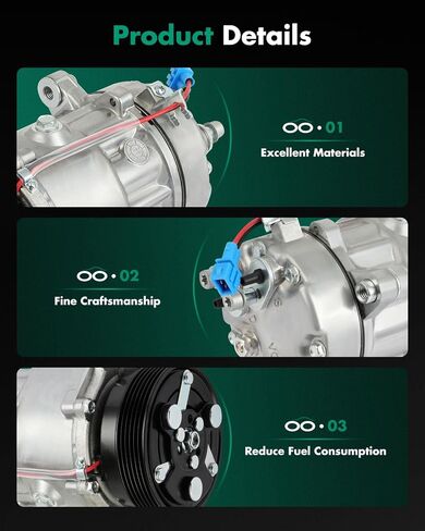 SCITOO AC Compressor CO 1206JC Compatible for VW for Type 1 for Jetta for Golf 1.8L 2.0L 1998 1999 2000 2001 in Saudi Arabia