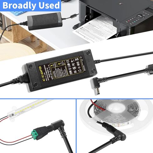 12V 10A Power Supply 120W 100V~240V AC to DC Adapter Converter Transformer,12 Volt 10 Amp Power Supply Adapter with 5.5mm x 2.1mm DC Output Jack for Printer 5050 5630 3528 LED Strip Light CCTV Camera in Saudi Arabia