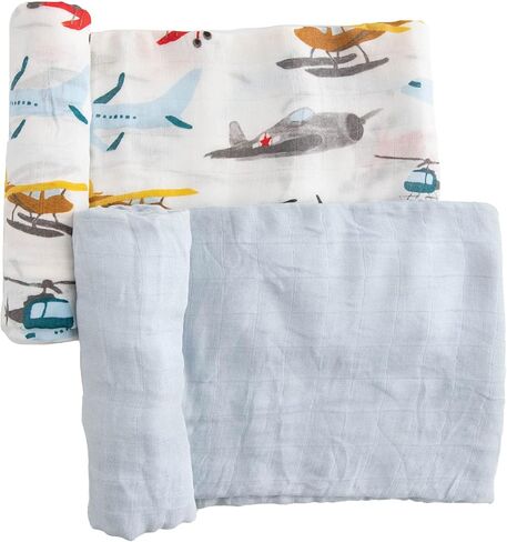 Little Unicorn – Homerun Deluxe Swaddle | Single | 100% Rayon Muslin from Bamboo | Super Soft | Newborns and Infants | Large 47" x 47" | Machine Washable in Saudi Arabia