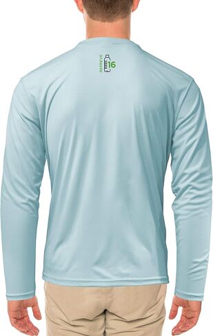 Stop Ocean Plastic Pollution Men's UPF 50+ UV Sun Protection Repreve® Long Sleeve T-Shirt in Saudi Arabia