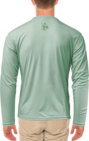 Stop Ocean Plastic Pollution Men's UPF 50+ UV Sun Protection Repreve® Long Sleeve T-Shirt in Saudi Arabia