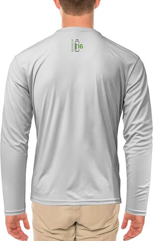 Stop Ocean Plastic Pollution Men's UPF 50+ UV Sun Protection Repreve® Long Sleeve T-Shirt in Saudi Arabia