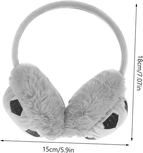 Adorable Boys and Girls Earmuffs Ear Warmers for Winter Soft Cartoon Ear Protectors for Outdoor Activities Comfortable and Gray in Saudi Arabia