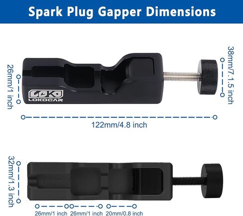 LokoCar Universal Spark Plug Gap Tool with 32 Blades Steel Feeler Gauge Fits for Most 10mm 12mm 14mm 16mm Spark Plugs Red in Saudi Arabia
