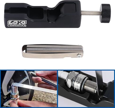 LokoCar Universal Spark Plug Gap Tool with 32 Blades Steel Feeler Gauge Fits for Most 10mm 12mm 14mm 16mm Spark Plugs Red in Saudi Arabia