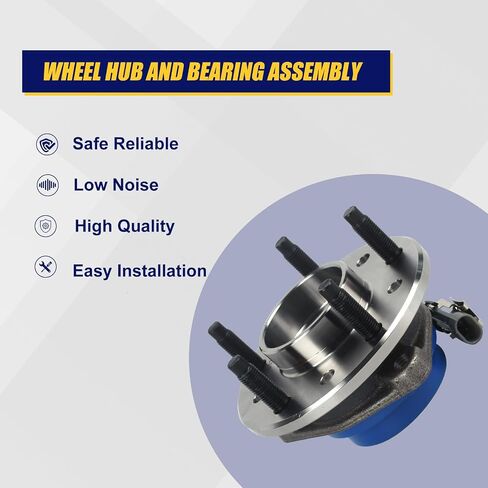 Kusatec 513137 محمل العجلات الأمامية وتجميع المحور متوافق مع 1997-2005 Chevy Classic Malibu ، 1997-2004 Oldsmobile Alero Cutlass ، 1999-2005 Pontiac Grand Am ، 5 Lug Bolts w/ABS in Saudi Arabia