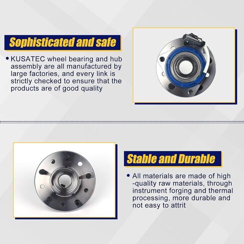 Kusatec 513137 محمل العجلات الأمامية وتجميع المحور متوافق مع 1997-2005 Chevy Classic Malibu ، 1997-2004 Oldsmobile Alero Cutlass ، 1999-2005 Pontiac Grand Am ، 5 Lug Bolts w/ABS in Saudi Arabia