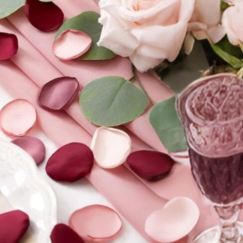 200 مساءً بتلات حريرية كبيرة بتلات مبعثر الاصطناعية مع صندوق هدايا للاستحمام الزفاف رومانسي ليلة زفاف ممرات استقبال مركزية مركزية القطع المركزية in Kuwait