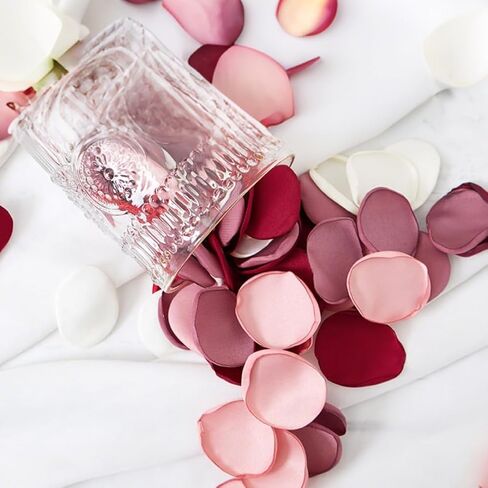 200 مساءً بتلات حريرية كبيرة بتلات مبعثر الاصطناعية مع صندوق هدايا للاستحمام الزفاف رومانسي ليلة زفاف ممرات استقبال مركزية مركزية القطع المركزية in Kuwait