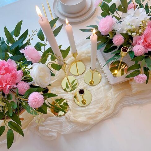 Gold Taper Candle Holders for Wedding Table Centerpiece,Tall Taper Candlestick Holders Bulk Set of 6,Metal Candle Stick Holder for Table or Mantel Centerpiece,Dinning,Festival,Party Home Decor in Saudi Arabia