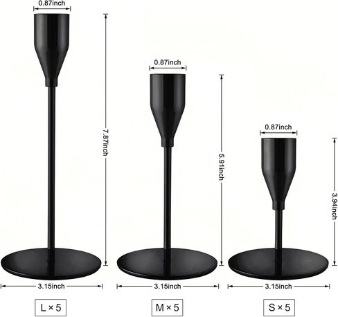 Gold Taper Candle Holders for Wedding Table Centerpiece,Tall Taper Candlestick Holders Bulk Set of 6,Metal Candle Stick Holder for Table or Mantel Centerpiece,Dinning,Festival,Party Home Decor in Saudi Arabia