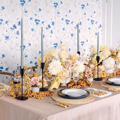 Gold Taper Candle Holders for Wedding Table Centerpiece,Tall Taper Candlestick Holders Bulk Set of 6,Metal Candle Stick Holder for Table or Mantel Centerpiece,Dinning,Festival,Party Home Decor in Saudi Arabia