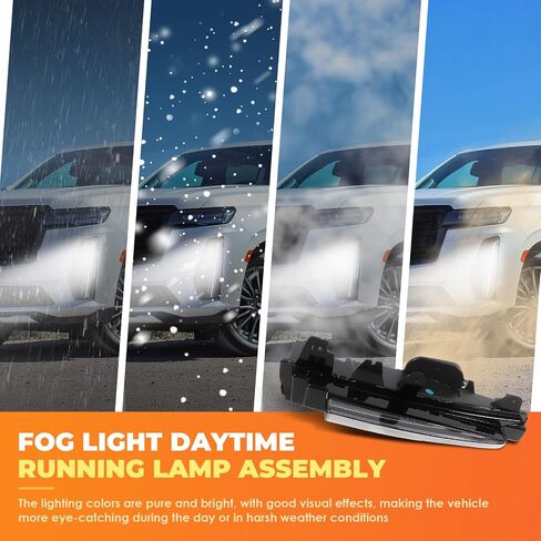 Left Fog Light Daytime Running Lamp Assembly Compatible with Escalade 2021-2023 W/Bulb 85117442 (Left) in Saudi Arabia