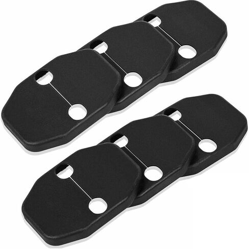 4pcs Left Driver Right Passenger Side Black Door Lock Striker Trim Cap Cover for Dodge for Charger 2010-2020 in Saudi Arabia
