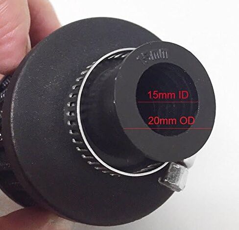 15mm Mini Air Intake Crankcase Breather Filter Valve Cover Catch Tank (Black 2) in Saudi Arabia