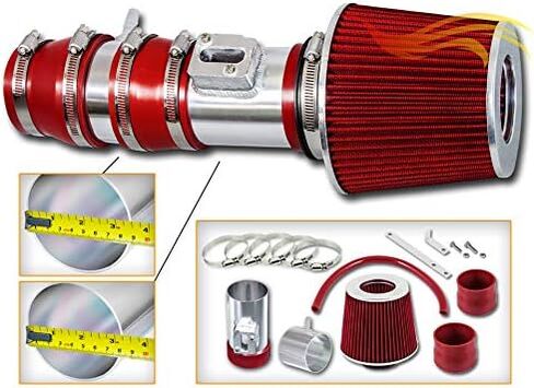 RTUNES RACING - SHORT RAM INTAKE Compatible For 09-14 TL 3.5L / 2010 TL 3.7L / 09-12 Honda Accord / 10-12 Honda Crosstour 3.5L (Red) in Saudi Arabia