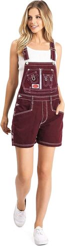 Revolt Women's Juniors Classic Twill Short Overalls (Solid Navy Blue, 20) in Kuwait