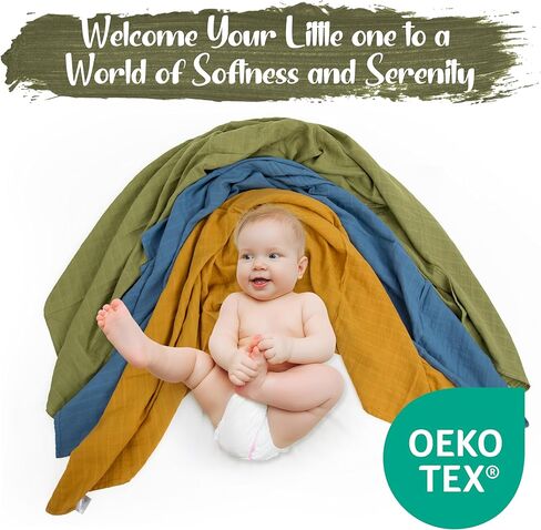 Organic Muslin Swaddle Blankets,100% Cotton,Large 47 x 47 inch,Baby Wrap for Boys and Girls,Soft Breathable Newborn Blankets (Solid Colors/Rose) in Kuwait