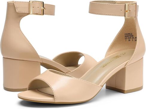 DREAM PAIRS Womens Chunkle Low Heel Pump Ankle Strap Dress Sandal,Size 11,Silver,CHUNKLE in Kuwait