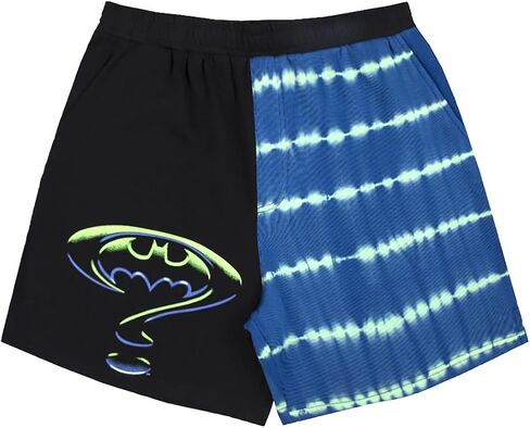 Batman Forever Bized Batman & Riddler Logo Black & Tie-Dye Shorts in Saudi Arabia