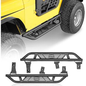 Hooke Road TJ Running Boards, 5.27" Drop Side Step Nerf Bars for 1997-2006 Jeep Wrangler TJ (Exclude Unlimited), Tube Rock Slider Rails Heavy Duty Steel in Kuwait
