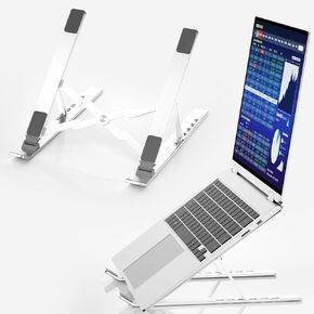 Laptop Stand for Desk Adjustable Laptop Riser with 8-Angle Adjustment Aluminium Alloy Laptop Holder Foldable Computer Stand for 10-16" Laptops(Silver-07) in Saudi Arabia