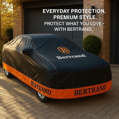 Premium Car Cover – Waterproof 6-Layer Protection, Cotton-Lined, 100% UV Resistant – Reduces Hail Impact – Windproof, Breathable, Driver-Side Zipper – Universal Fit for Sedans & SUVs (XL) in Saudi Arabia