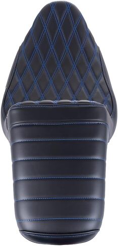 Advanblack Professional Monkey “ProMonkey" Extended Reach Seat for 2009–2023 Harley Touring | Tall Boy Seat with Lower Profile & Premium Comfort (Blue Stitching) in Saudi Arabia
