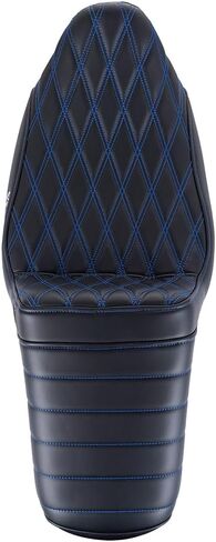 Advanblack Professional Monkey “ProMonkey" Extended Reach Seat for 2009–2023 Harley Touring | Tall Boy Seat with Lower Profile & Premium Comfort (Blue Stitching) in Saudi Arabia