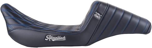Advanblack Professional Monkey “ProMonkey" Extended Reach Seat for 2009–2023 Harley Touring | Tall Boy Seat with Lower Profile & Premium Comfort (Blue Stitching) in Saudi Arabia