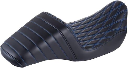 Advanblack Professional Monkey “ProMonkey" Extended Reach Seat for 2009–2023 Harley Touring | Tall Boy Seat with Lower Profile & Premium Comfort (Blue Stitching) in Saudi Arabia