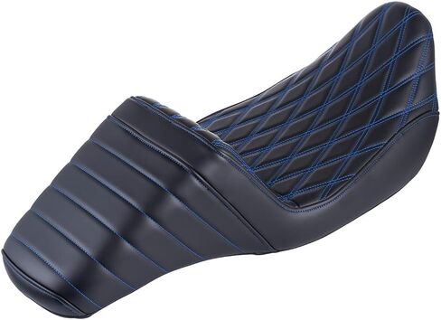 Advanblack Professional Monkey “ProMonkey" Extended Reach Seat for 2009–2023 Harley Touring | Tall Boy Seat with Lower Profile & Premium Comfort (Blue Stitching) in Saudi Arabia
