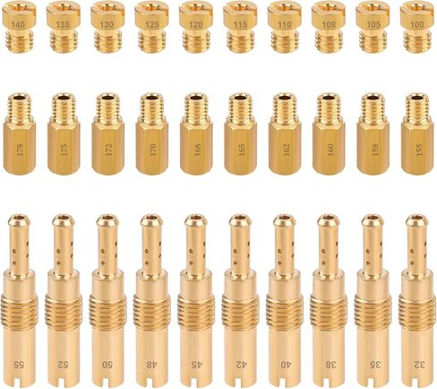 30pcs jet jet kit ، بما في ذلك 10 فتحات بطيئة السرعة 10 فتحات رئيسية 10 فتحات رئيسية من النحاس التجريبي الكربوهيت بديل الاضطراب أجزاء ل PWM CVK in Saudi Arabia