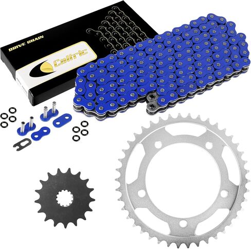 Caltric Blue O-Ring Drive Chain & Sprockets Kit متوافق مع Suzuki 750 GSX-R750 GSXR750 2000-2005 in Saudi Arabia