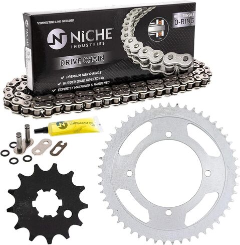 NICHE Drive Sprocket Chain Combo for Kawasaki KX100 Suzuki RM100 Front 13 Rear 51 Tooth 428VM-X X-Ring 124 Links in Saudi Arabia