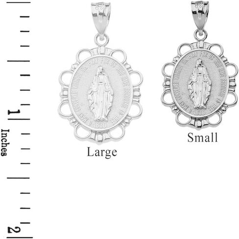 المجوهرات الدينية الذهب Claddagh غرامة 925 الجنيه الاسترليني الميدالية المعجزة من قلادة مريم العذراء المباركة (صغيرة) in Saudi Arabia