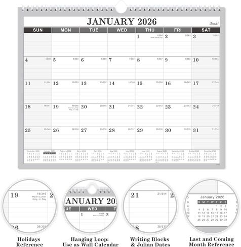 تقويم 2025 - تقويم حائط 2025، يناير 2025 - ديسمبر 2025، 14.6 بوصة × 11.4 بوصة، تقويم حائط كبير مع عطلات مميزة، ربط بسلك مزدوج، تقويم مثالي للتخطيط in Kuwait