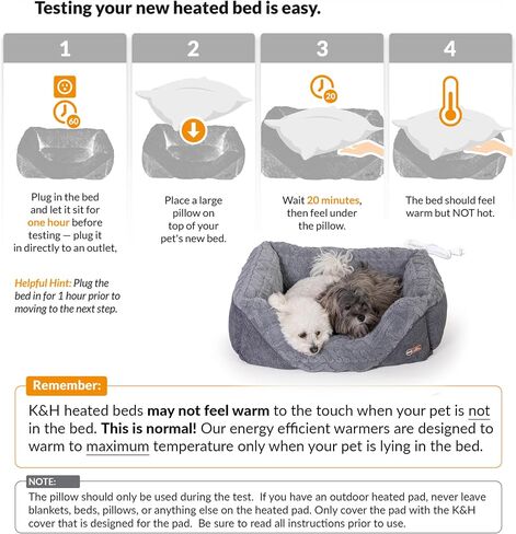 سرير كلب K&H Pet Products Thermo-Pet Lounge Sleeper داخلي مُدفأ للكلاب والقطط الصغيرة - وسادة تدفئة أوتوماتيكية للكلاب في الداخل، سرير وسادة مهدئ دافئ، يمكن غسله في الغسالة - صغير 20.5 بوصة × 19.5 بوصة × 6.5 بوصة in Saudi Arabia