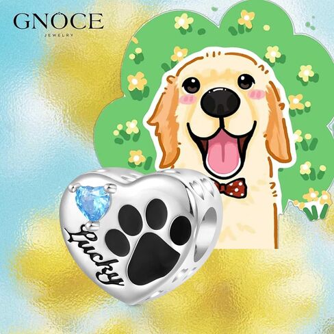 GNOCE Personalized Loving Pet Paw Photo Charm Bracelet for Women, S925 Sterling Silver Dangle Charms for Women Wife, Valentine‘s Day, Mother’s Day Jewelry in Saudi Arabia