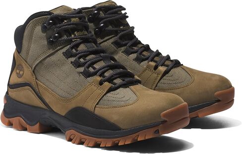حذاء Timberland الرجالي Mt Maddsen مضاد للتعب والمشي لمسافات طويلة من الجلد ومقاوم للماء، لون نوبوك زيتوني، عرض 8.5 in Saudi Arabia