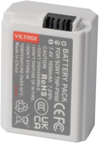 مجموعة بطارية بديلة VILTROX 2400 مللي أمبير في الساعة لكاميرا سوني، عبوتان بطارية NP-FZ100 مع كابل من النوع C لسوني A7 IV، A7R V، A7S III، A7C، FX3، FX30، A6600، A6700، ZV-E1، A1، A9، A9 ثانيا in Saudi Arabia